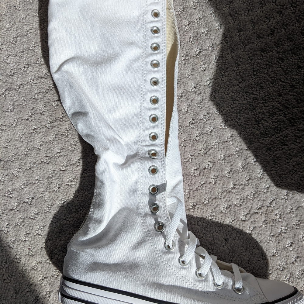 Converse White Knee-High Sneakers